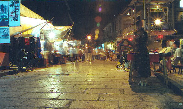 Yangshuo street at night