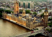 View of the Parliament buildings from the Eye