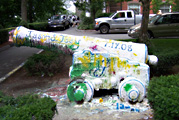 Painted cannon