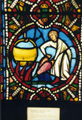 Medieval stained glass window