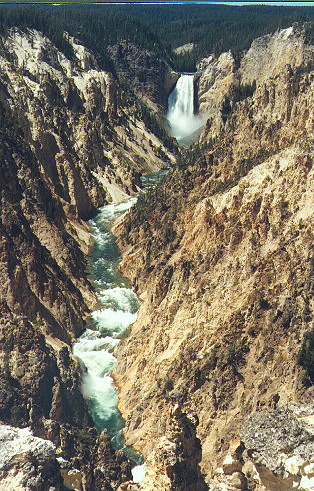Yellowstone Falls and River