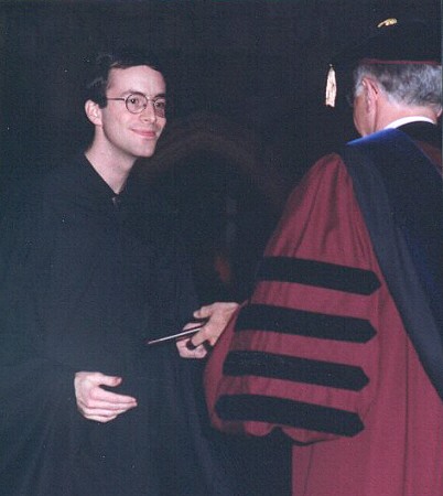 Receiving MA at University of Chicago, December 2001